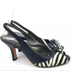Alfani Heels 6.5 Asher Leather Calf Hair peep toe